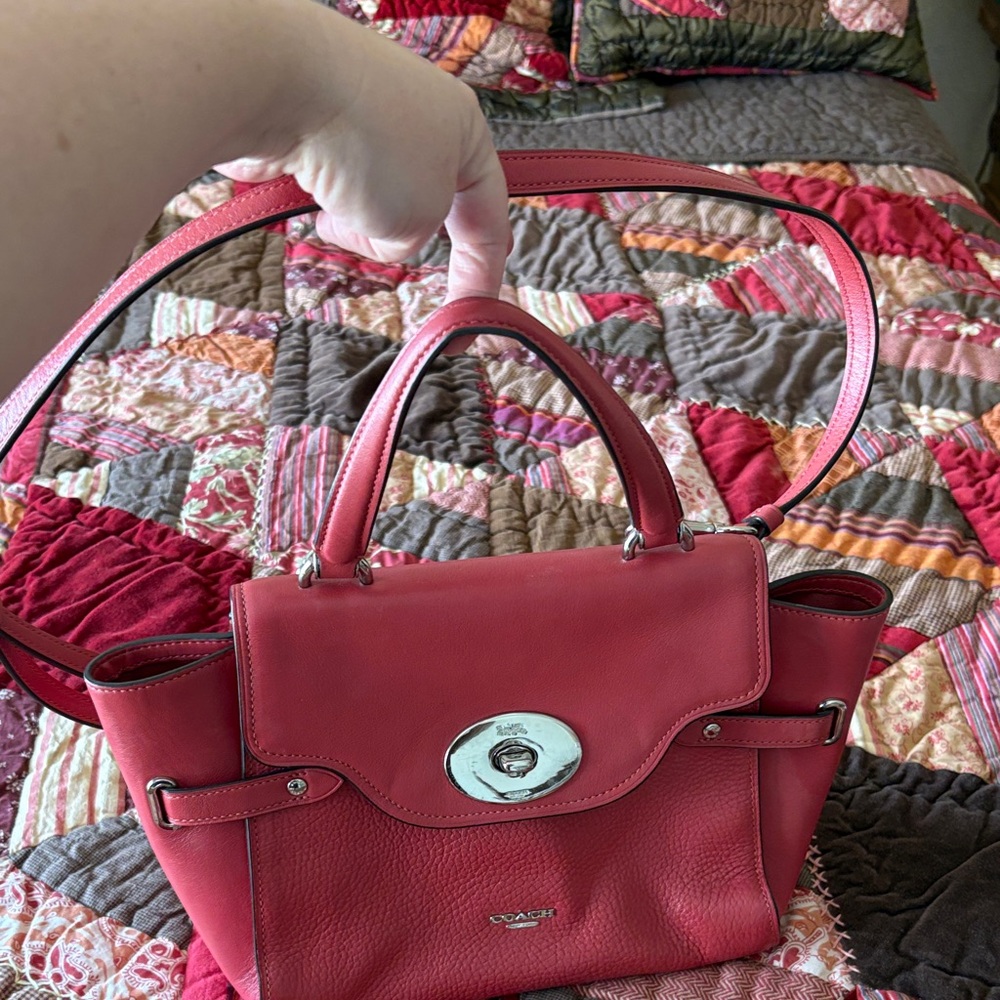 Coach Red Leather Satchel